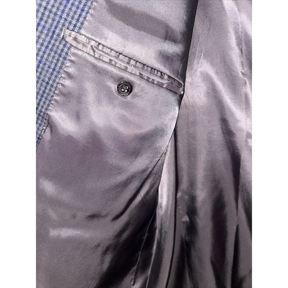 Ralph Lauren‎ 100% Wool Plaid Suit Coat Size 48 Long